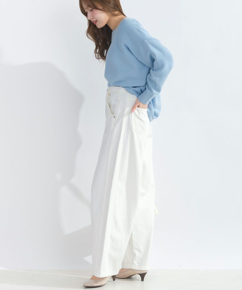 model：H165　着用サイズ：M　オフホワイト