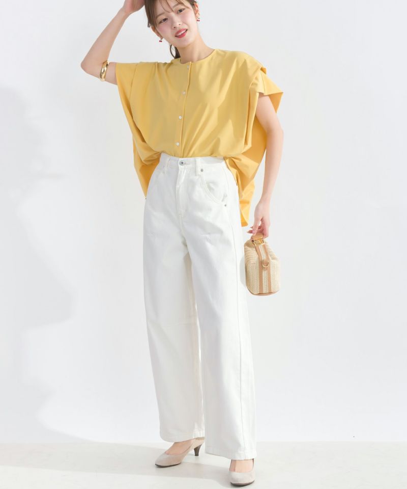 model：H165　着用サイズ：M　オフホワイト