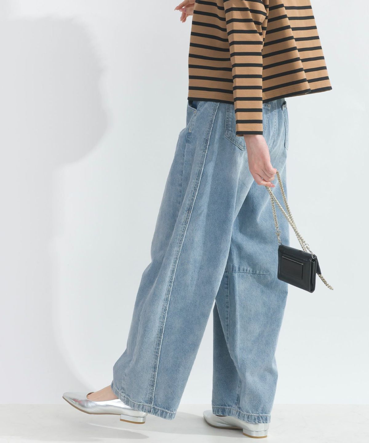 model：H165　着用サイズ：M　サックスブルー