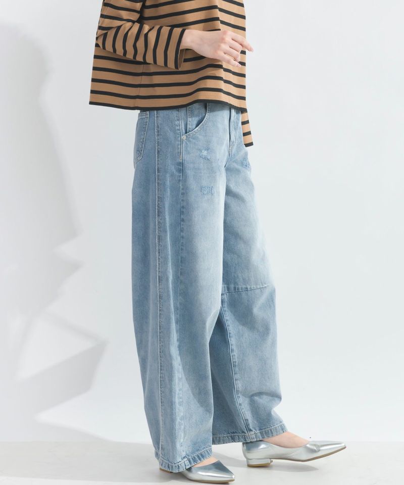 model：H165　着用サイズ：M　サックスブルー