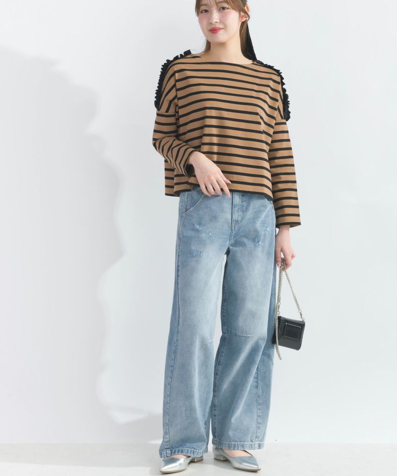 model：H165　着用サイズ：M　サックスブルー