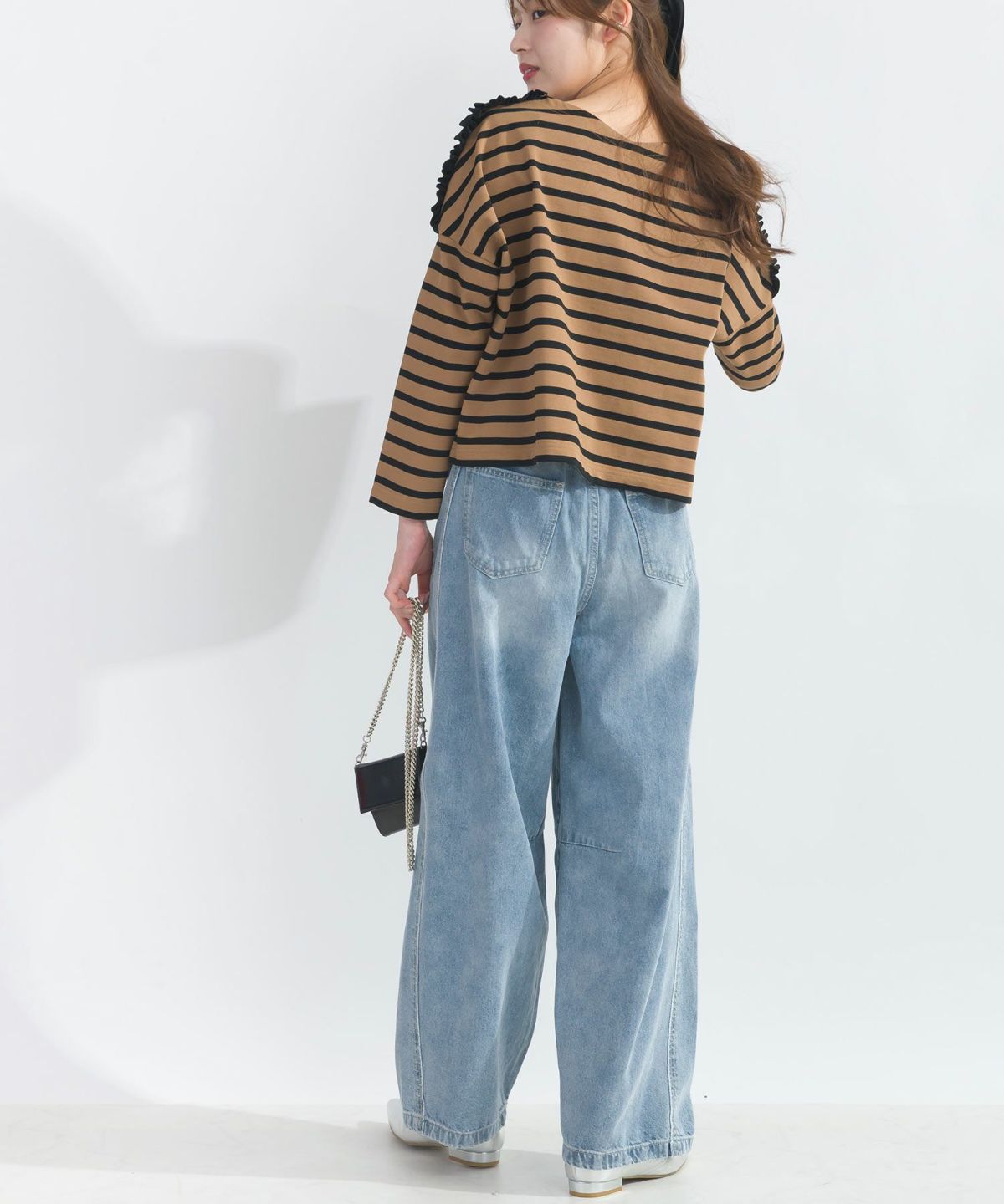 model：H165　着用サイズ：M　サックスブルー