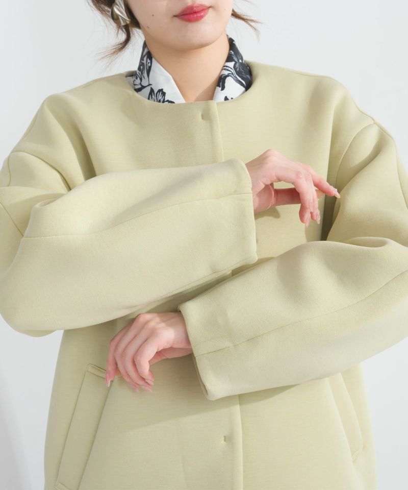 WEB限定】ダンボールニットノーカラージャケット | PICCIN