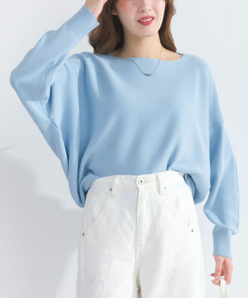 model：H165　着用サイズ：M　サックスブルー