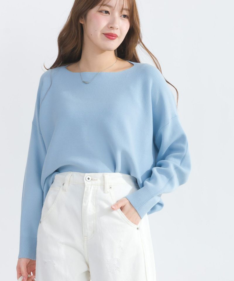 model：H165　着用サイズ：M　サックスブルー