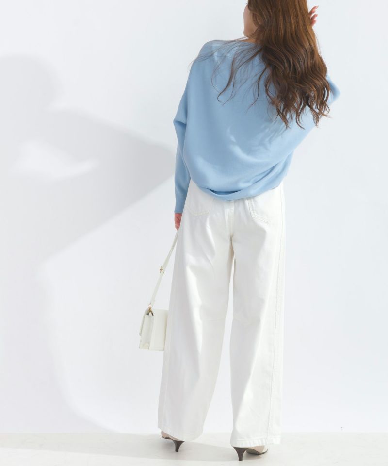 model：H165　着用サイズ：M　サックスブルー