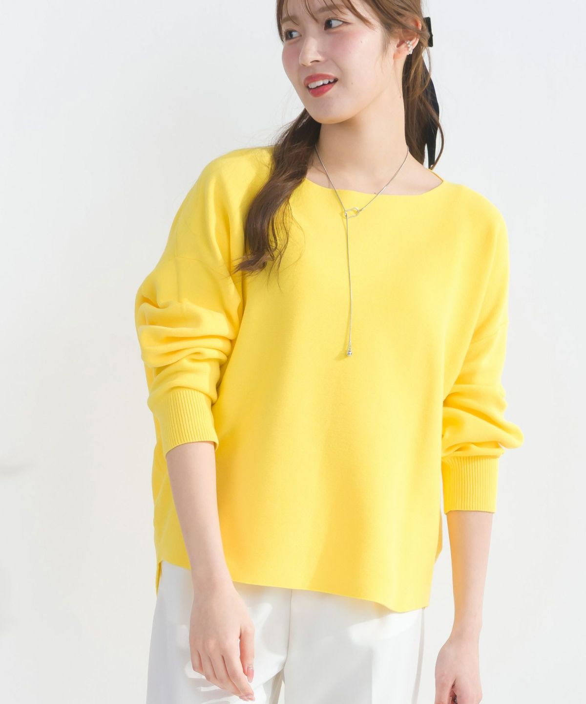 model：H165　着用サイズ：M　イエロー