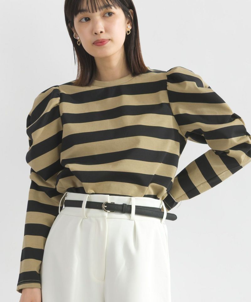 model：H162　着用サイズ：M　モカ