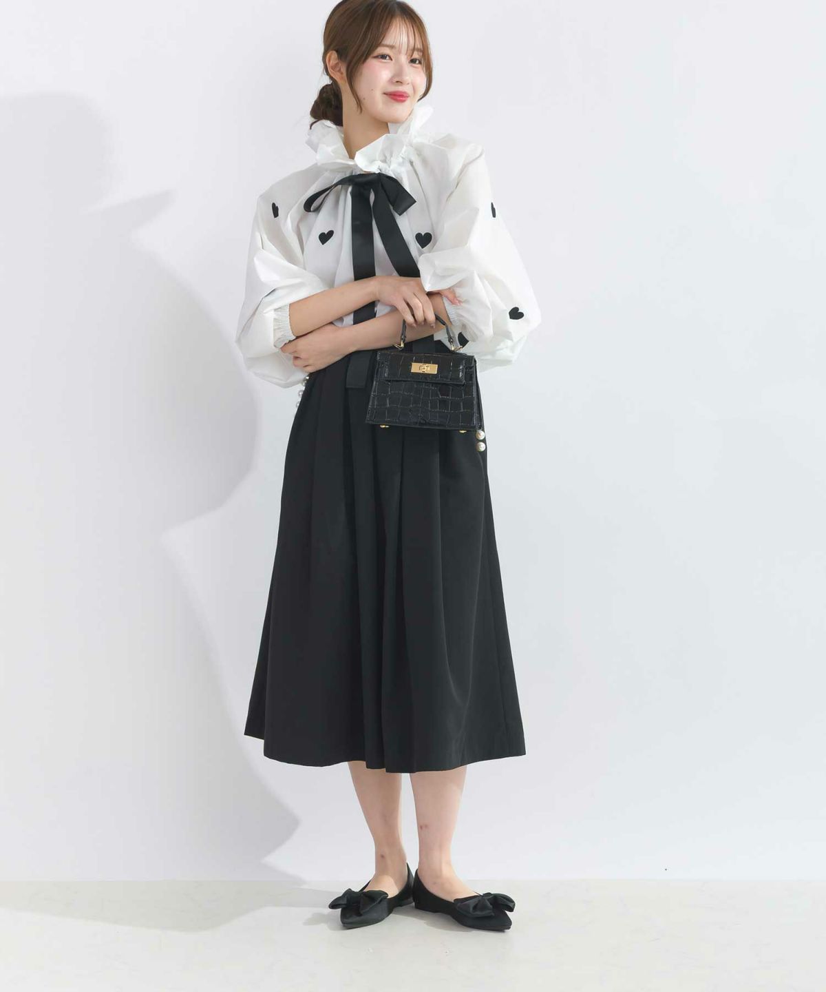 model：H165　着用サイズ：M　オフホワイト