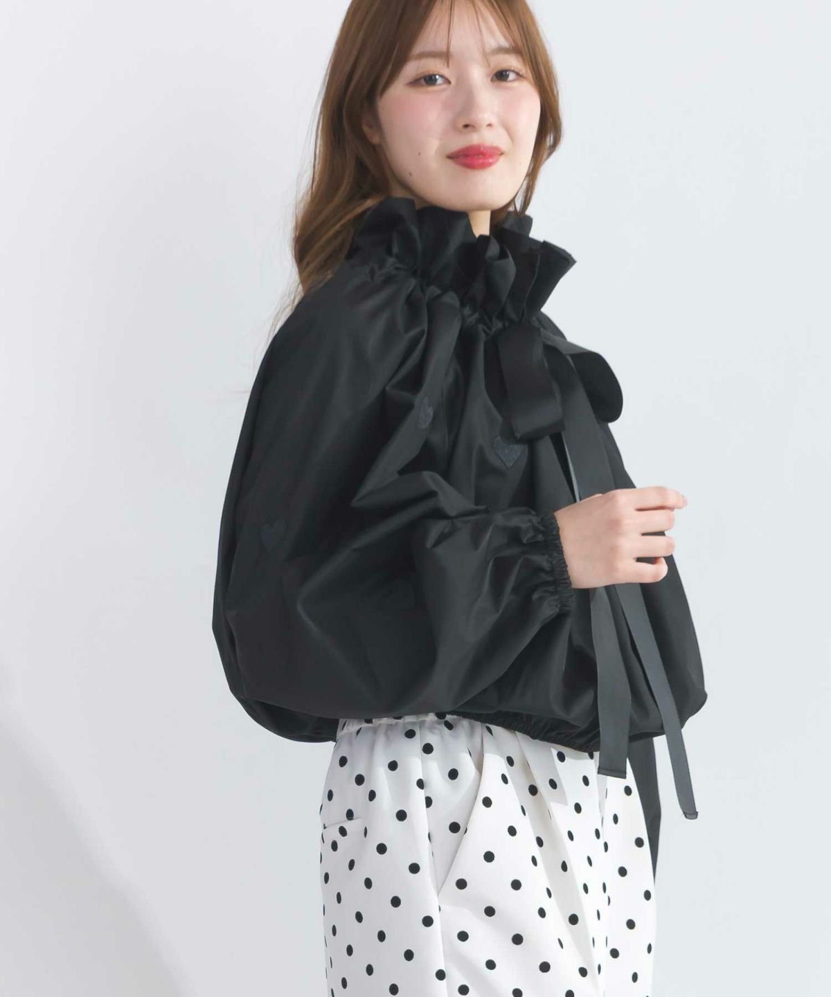 model：H165　着用サイズ：M　ブラック