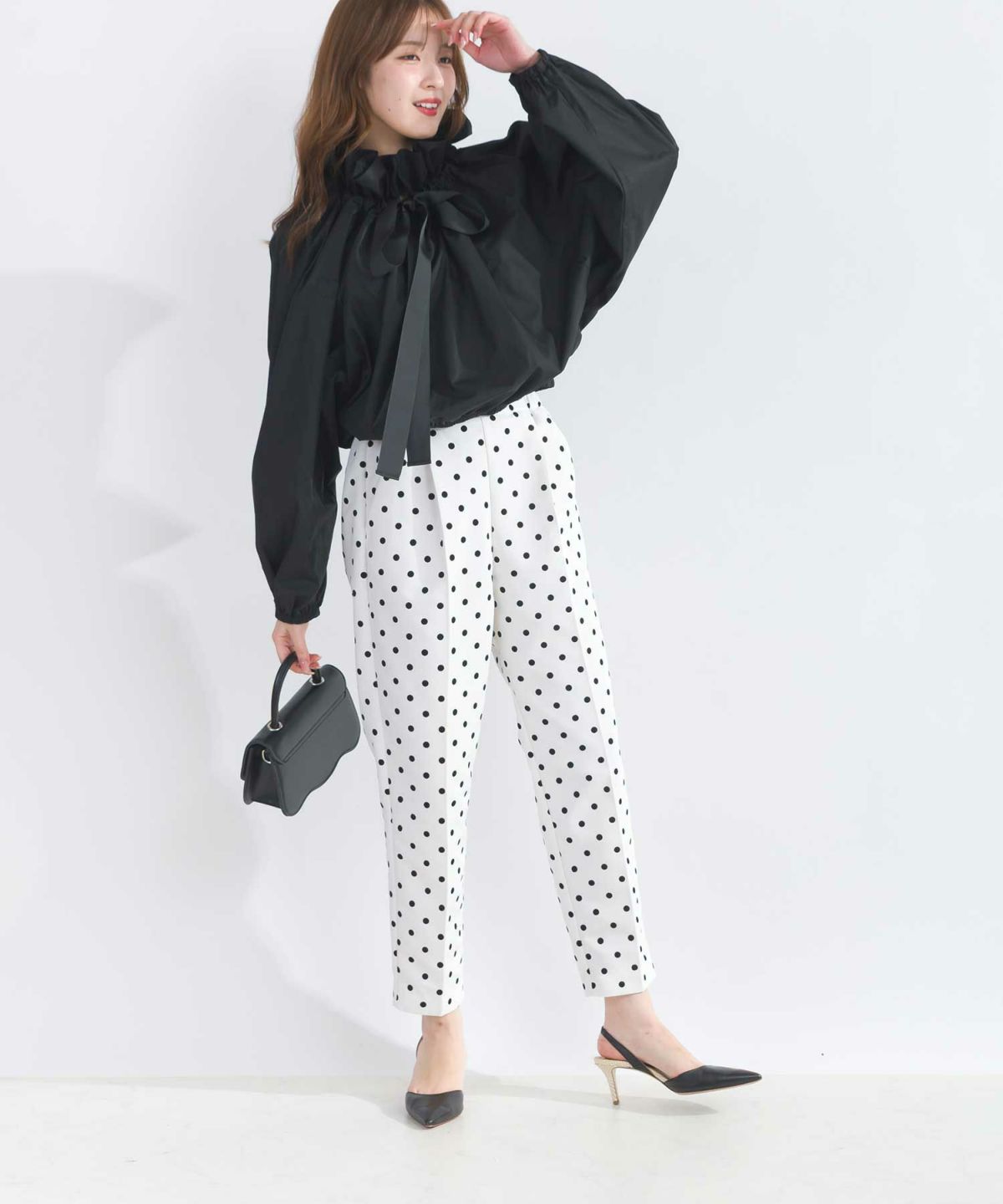 model：H165　着用サイズ：M　ブラック