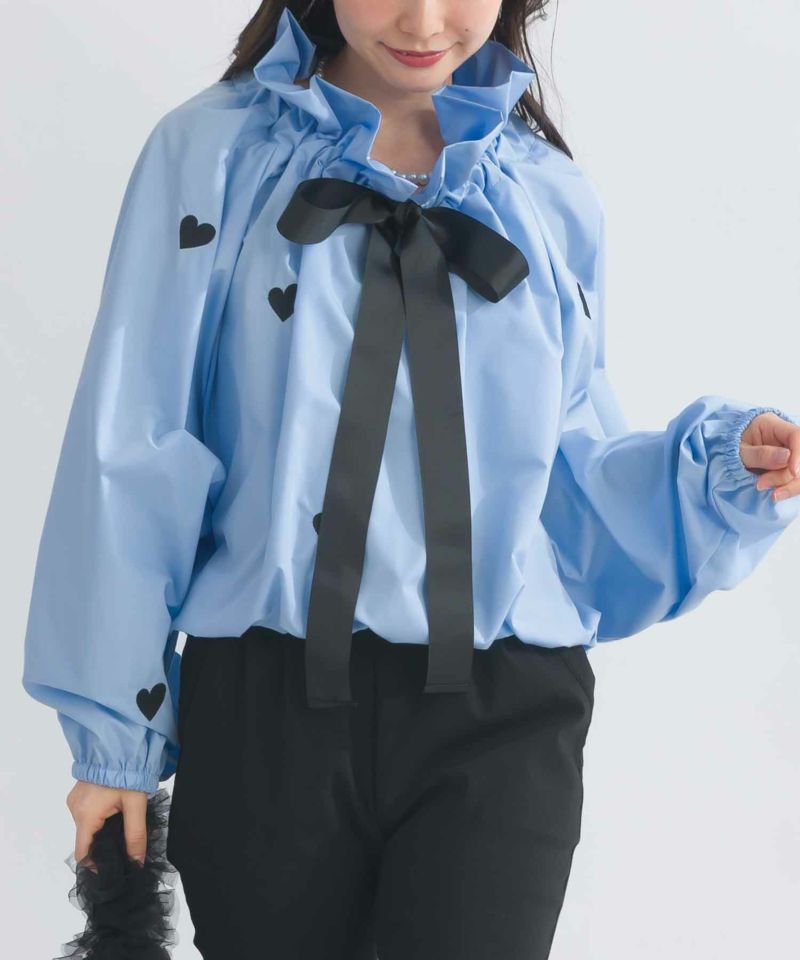 model：H153　着用サイズ：M　サックスブルー