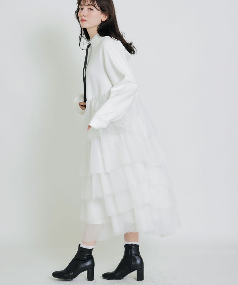 model：H155　着用サイズ：M　オフホワイト