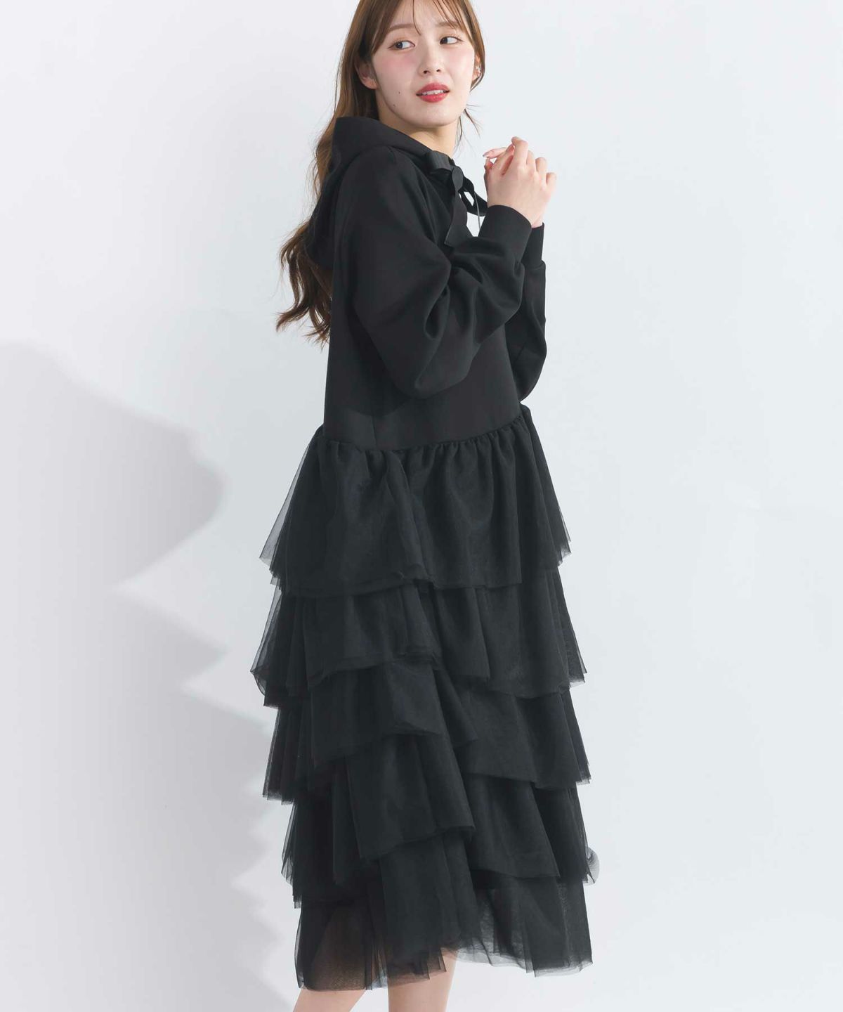 model：H165　着用サイズ：M　ブラック