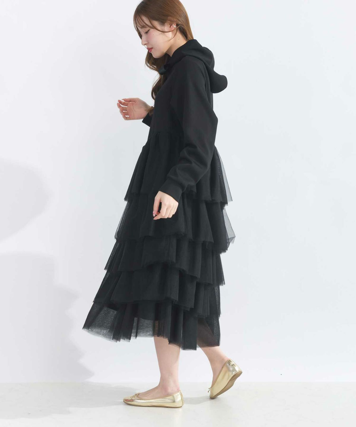 model：H165　着用サイズ：M　ブラック