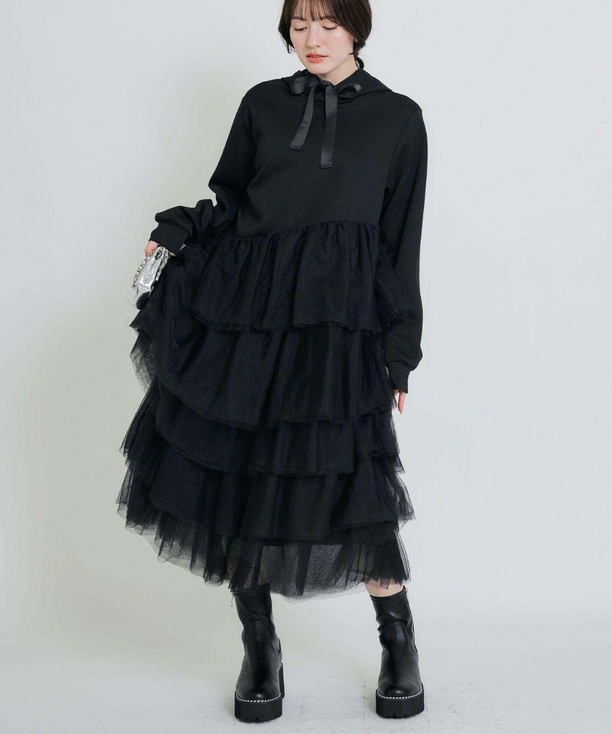 model：H155　着用サイズ：M　ブラック