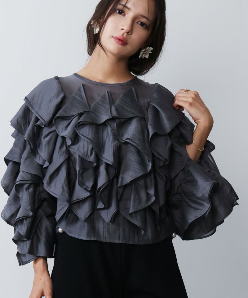 model：H160　着用サイズ：M　チャコールグレー