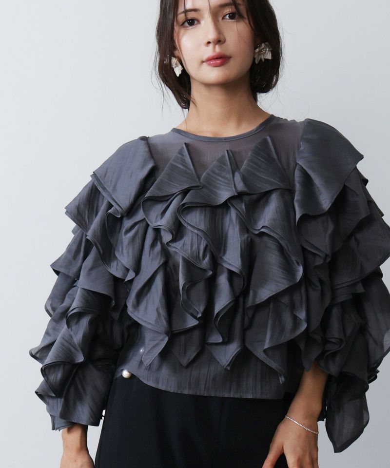 model：H160　着用サイズ：M　チャコールグレー