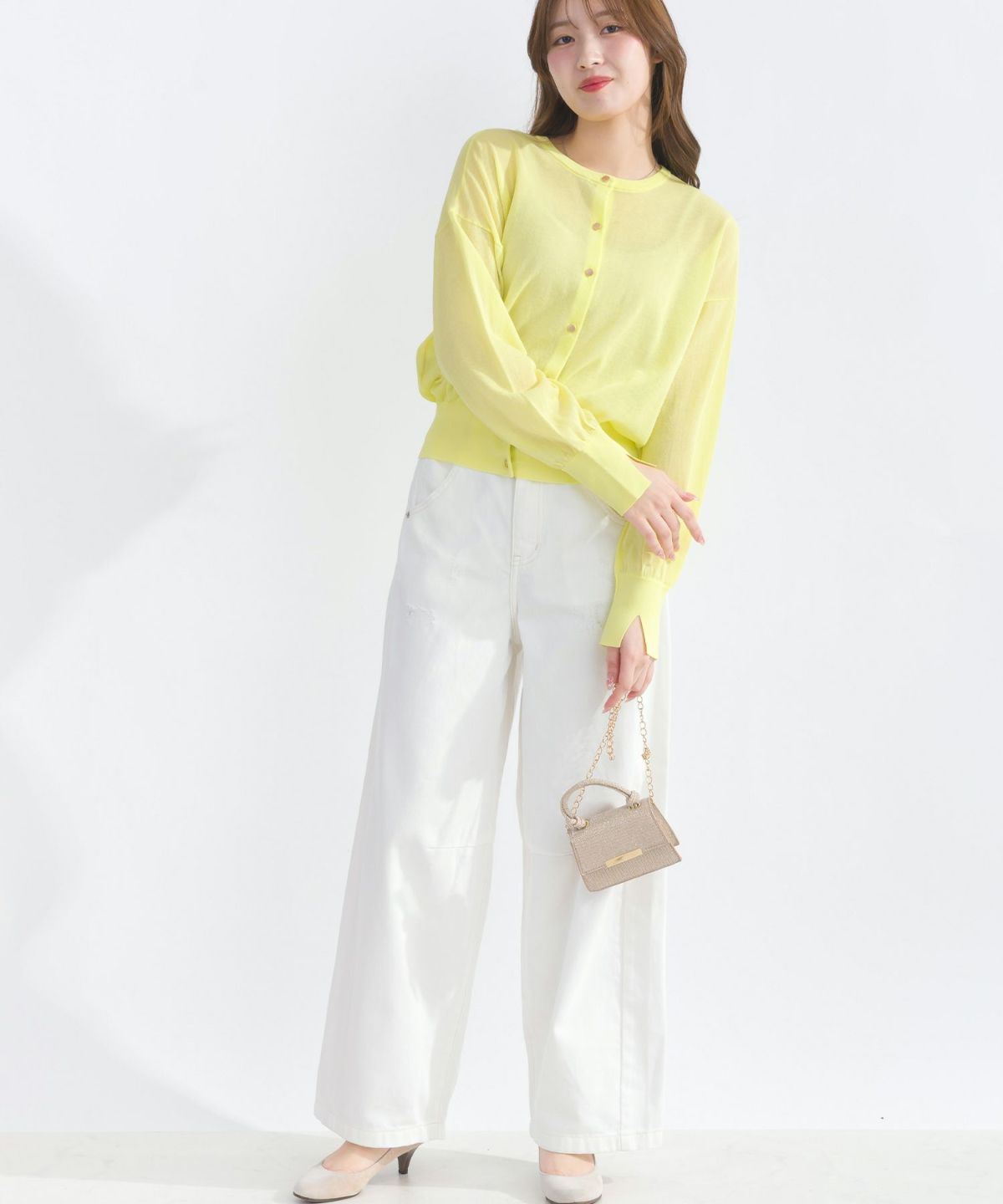 model：H165　着用サイズ：M　イエロー