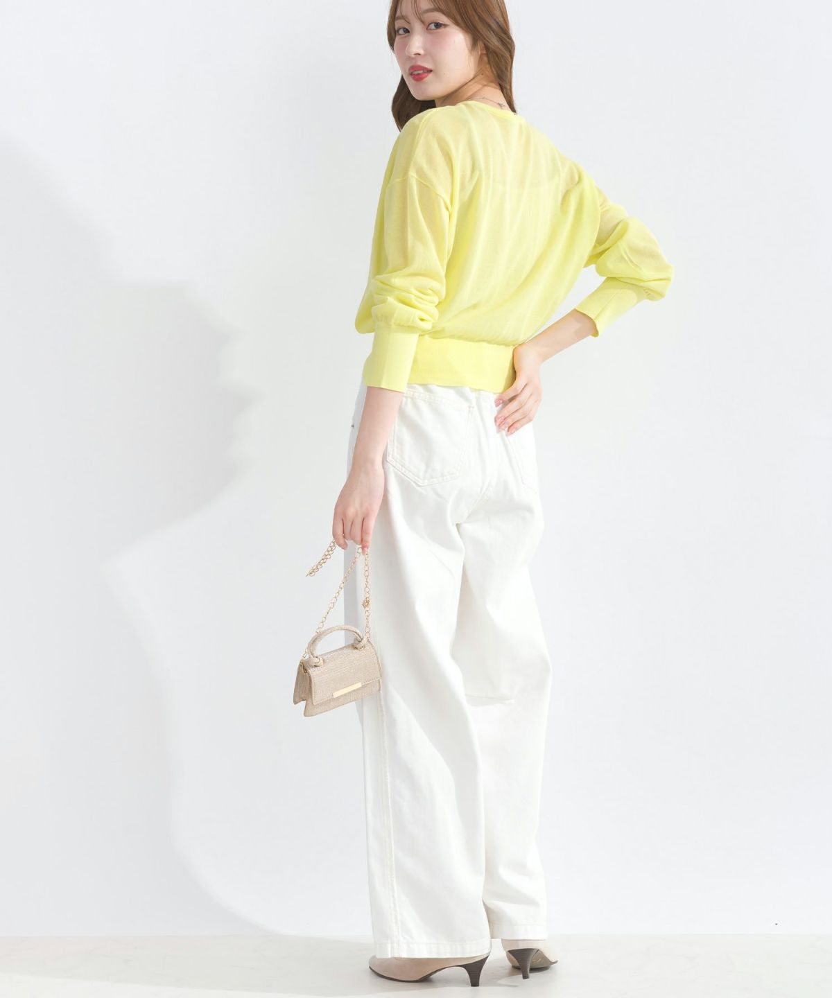 model：H165　着用サイズ：M　イエロー