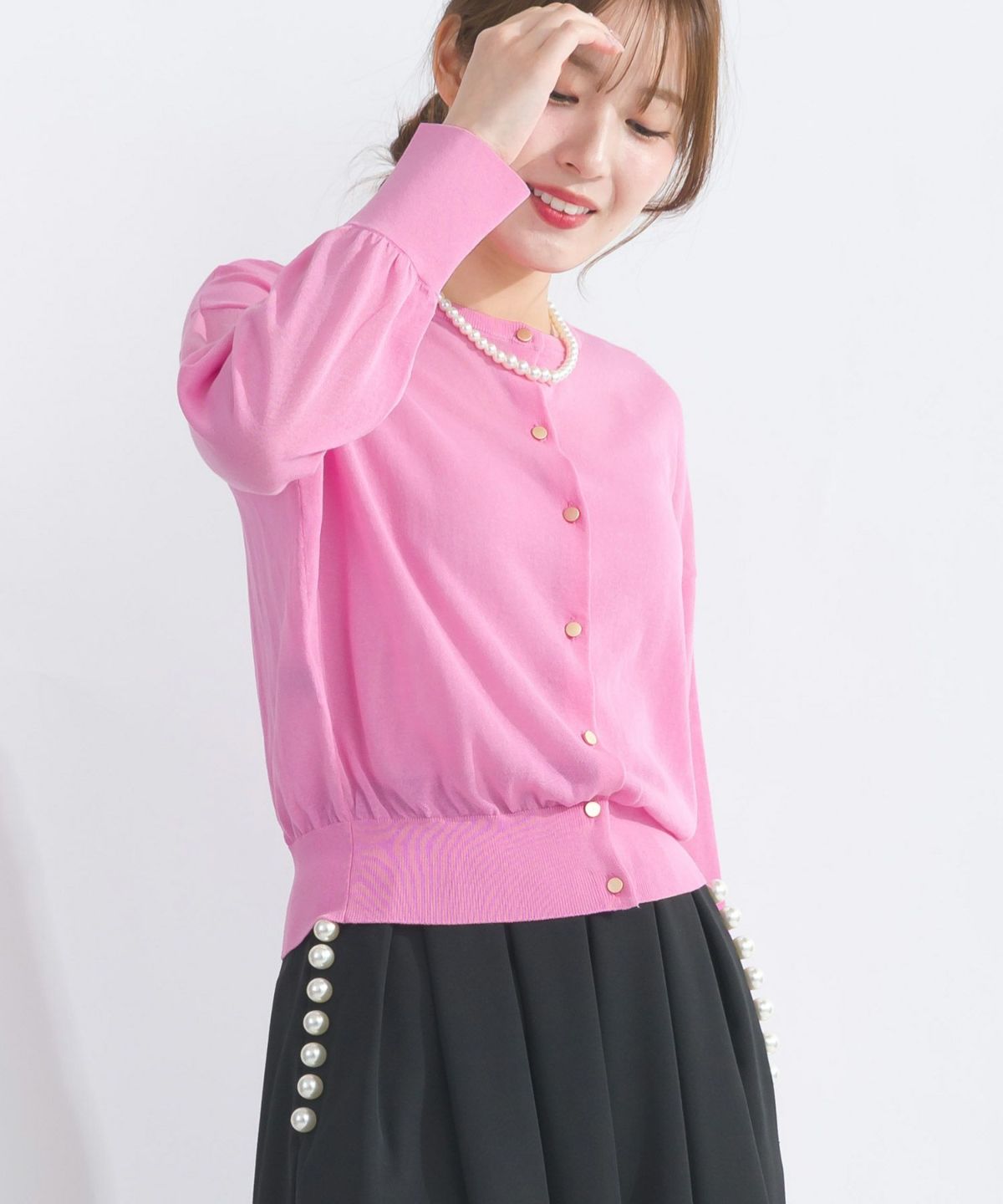 model：H165　着用サイズ：M　ピンク