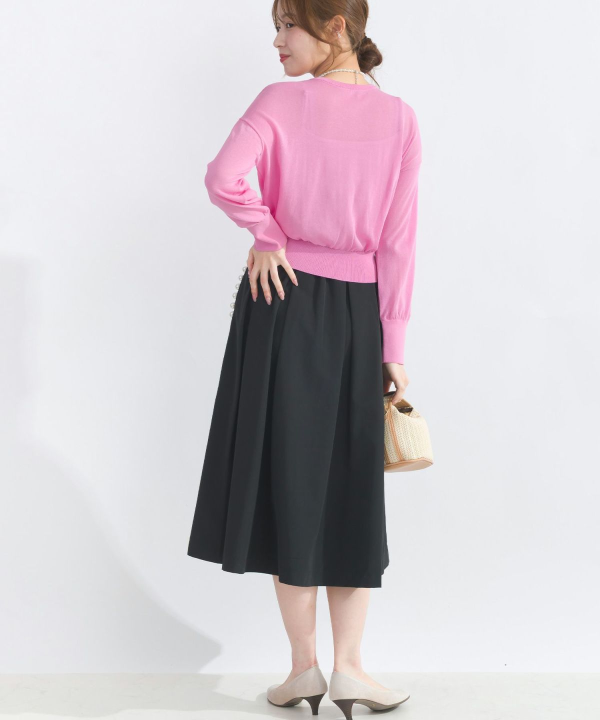 model：H165　着用サイズ：M　ピンク