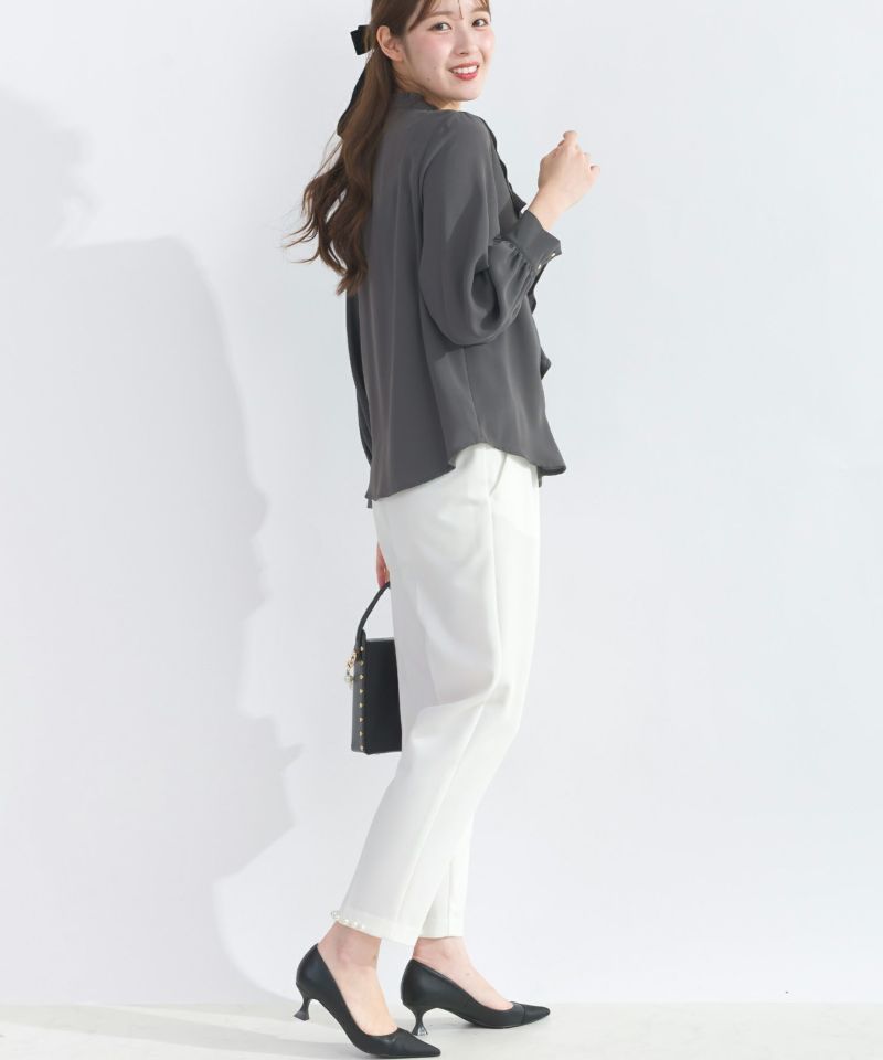 ポプリンラッフルブラウス Curensology｜ポプリンラッフルブラウス | Rakuten Fashion(楽天