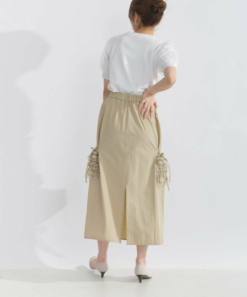 model：H165　着用サイズ：M　ベージュ