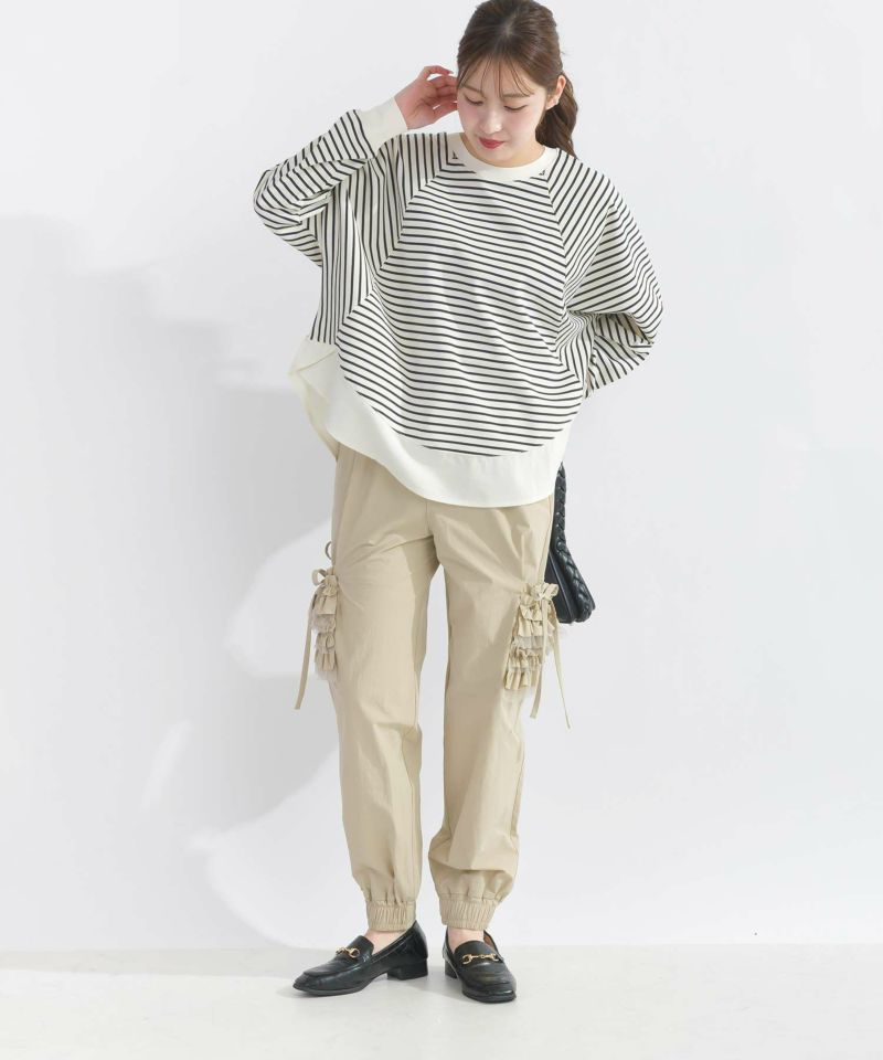 model：H165　着用サイズ：M　ベージュ