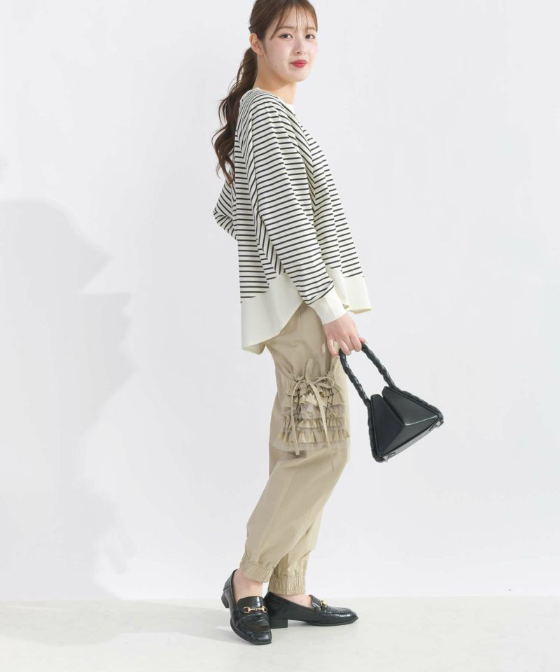 model：H165　着用サイズ：M　ベージュ