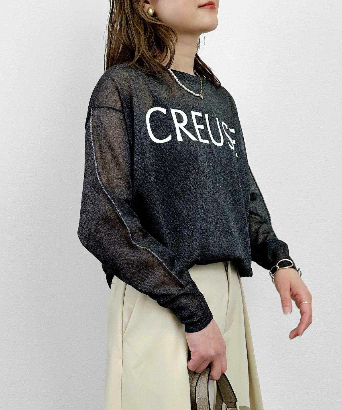 model：H164　着用サイズ：M　ブラック