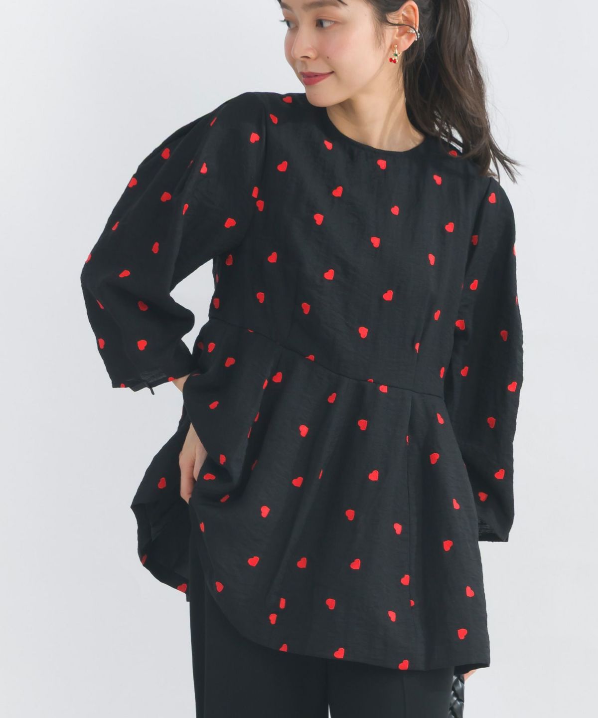 model：H153　着用サイズ：M　ブラック