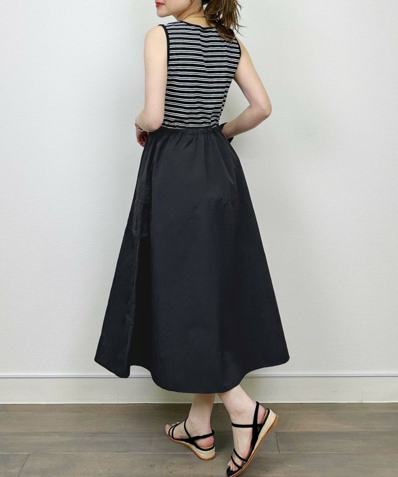model：H164　着用サイズ：M　ブラック（ワンピース単品で）