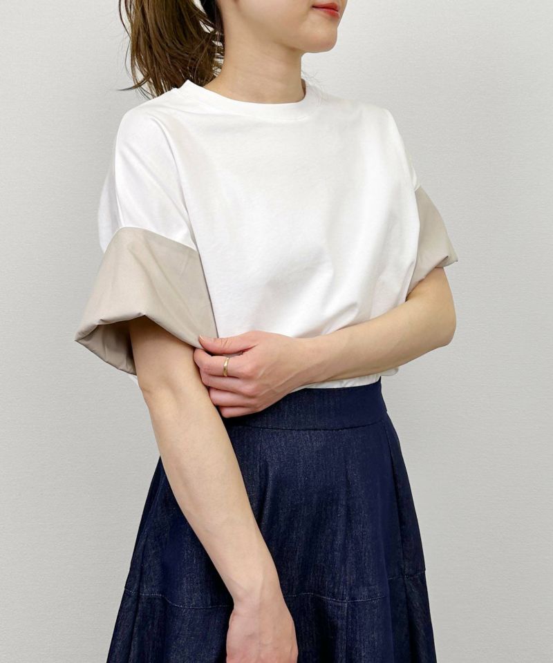 model：H164　着用サイズ：M　オフホワイト