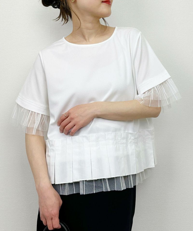 model：H164　着用サイズ：M　オフホワイト