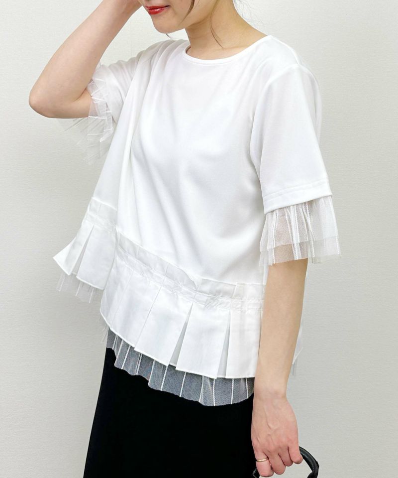 model：H164　着用サイズ：M　オフホワイト