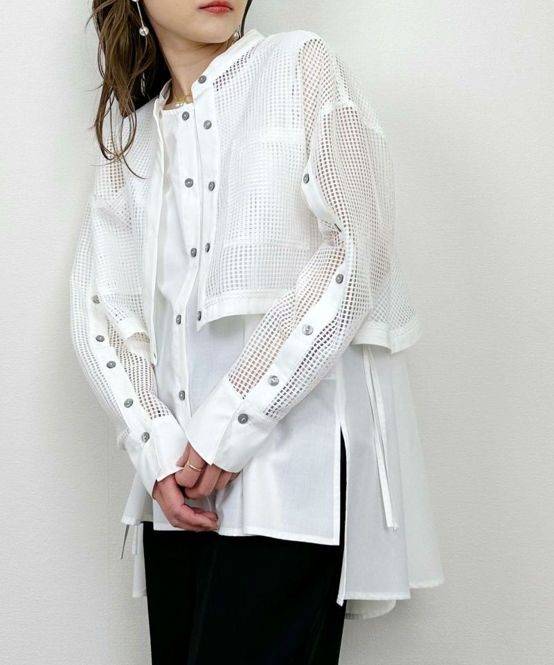 model：H164　着用サイズ：M　ホワイト