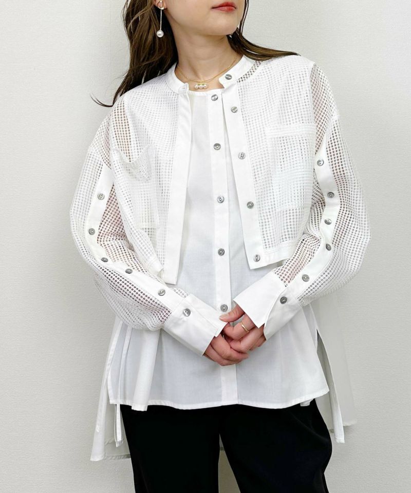 model：H164　着用サイズ：M　ホワイト