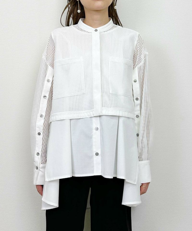 model：H164　着用サイズ：M　ホワイト