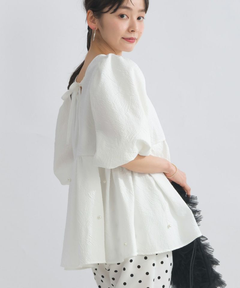 model：H153　着用サイズ：M　オフホワイト