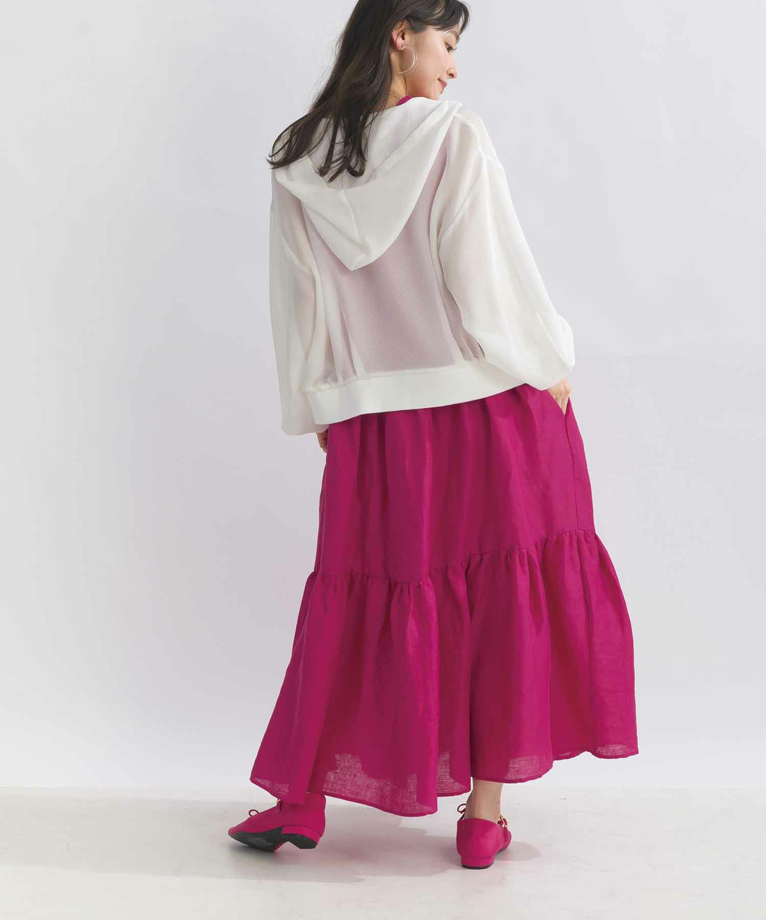 model：H153　着用サイズ：M オフホワイト