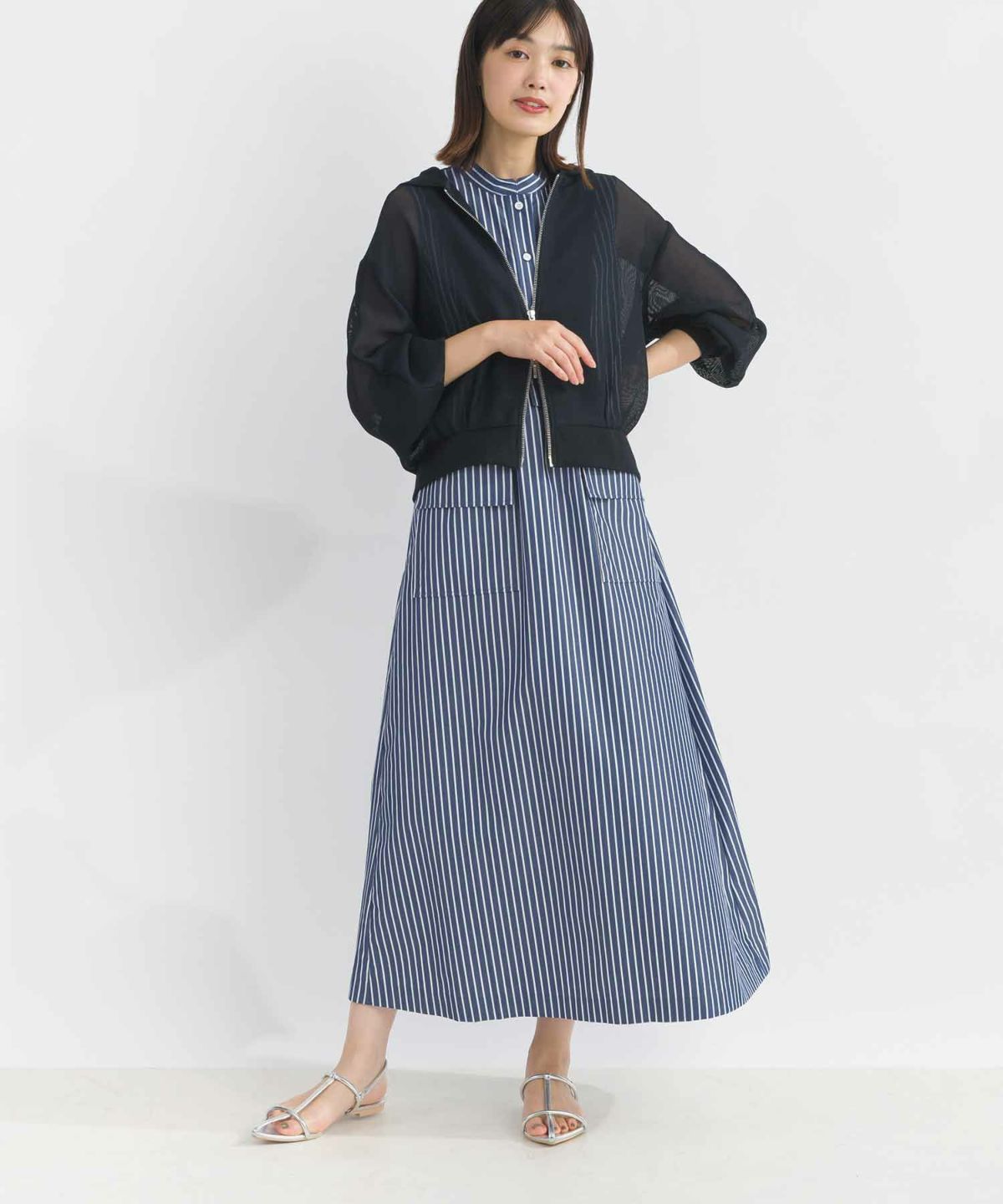 model：H162　着用サイズ：M　ネイビー