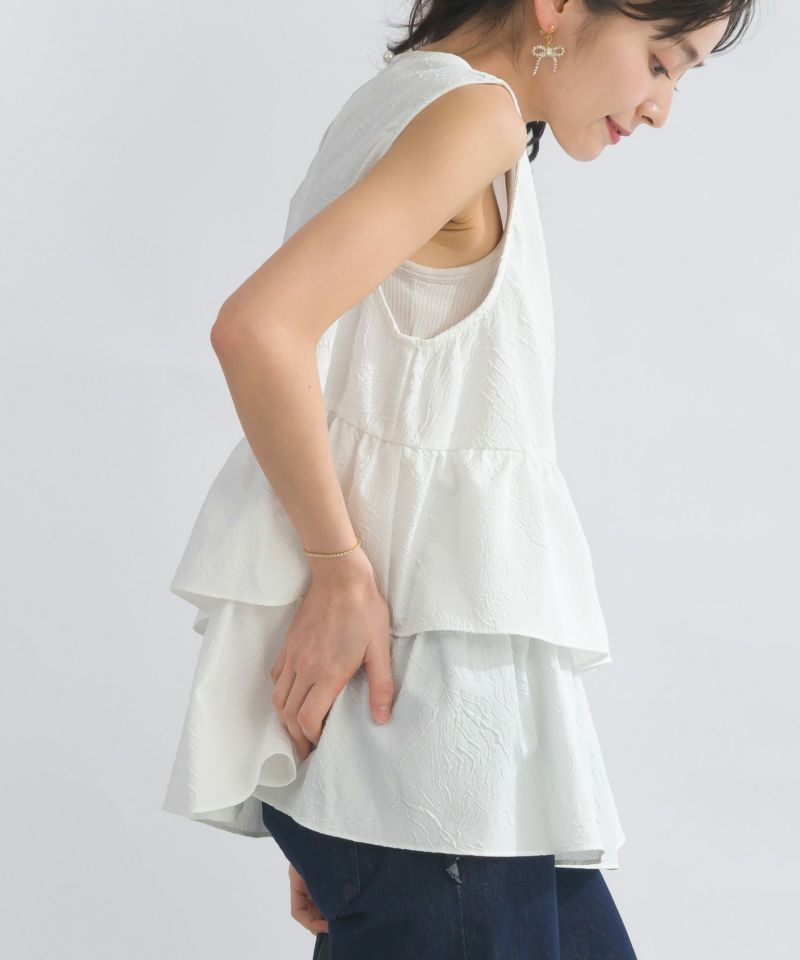 model：H153　着用サイズ：M　オフホワイト