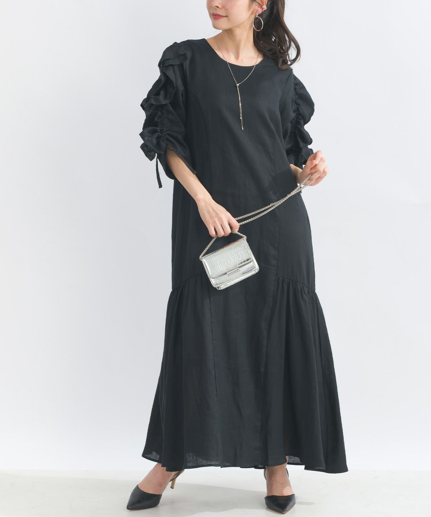 model：H153　着用サイズ：M　ブラック