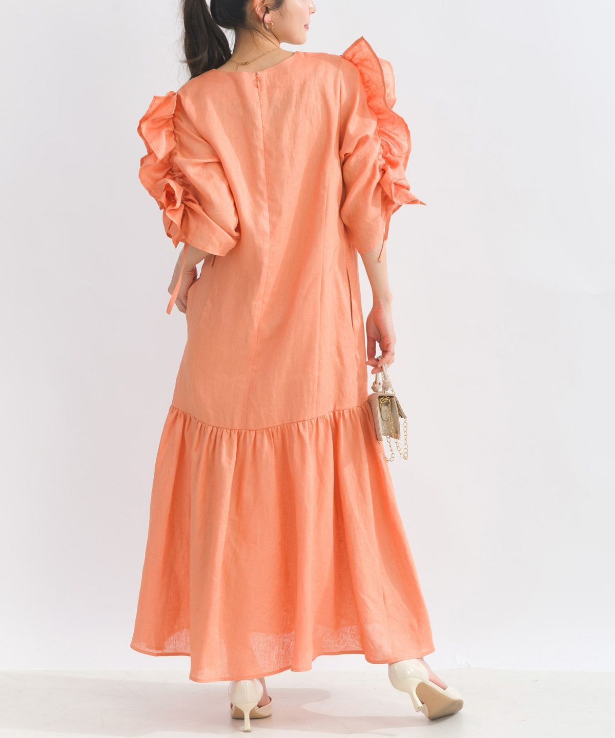 model：H153　着用サイズ：M　オレンジ