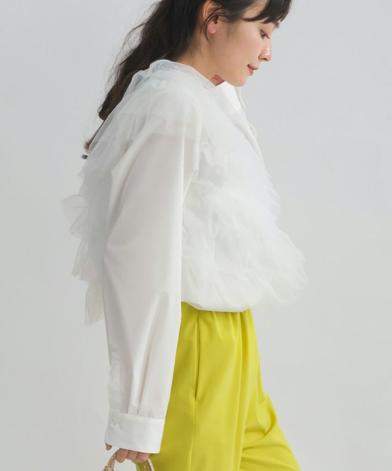 model：H153　着用サイズ：M　オフホワイト