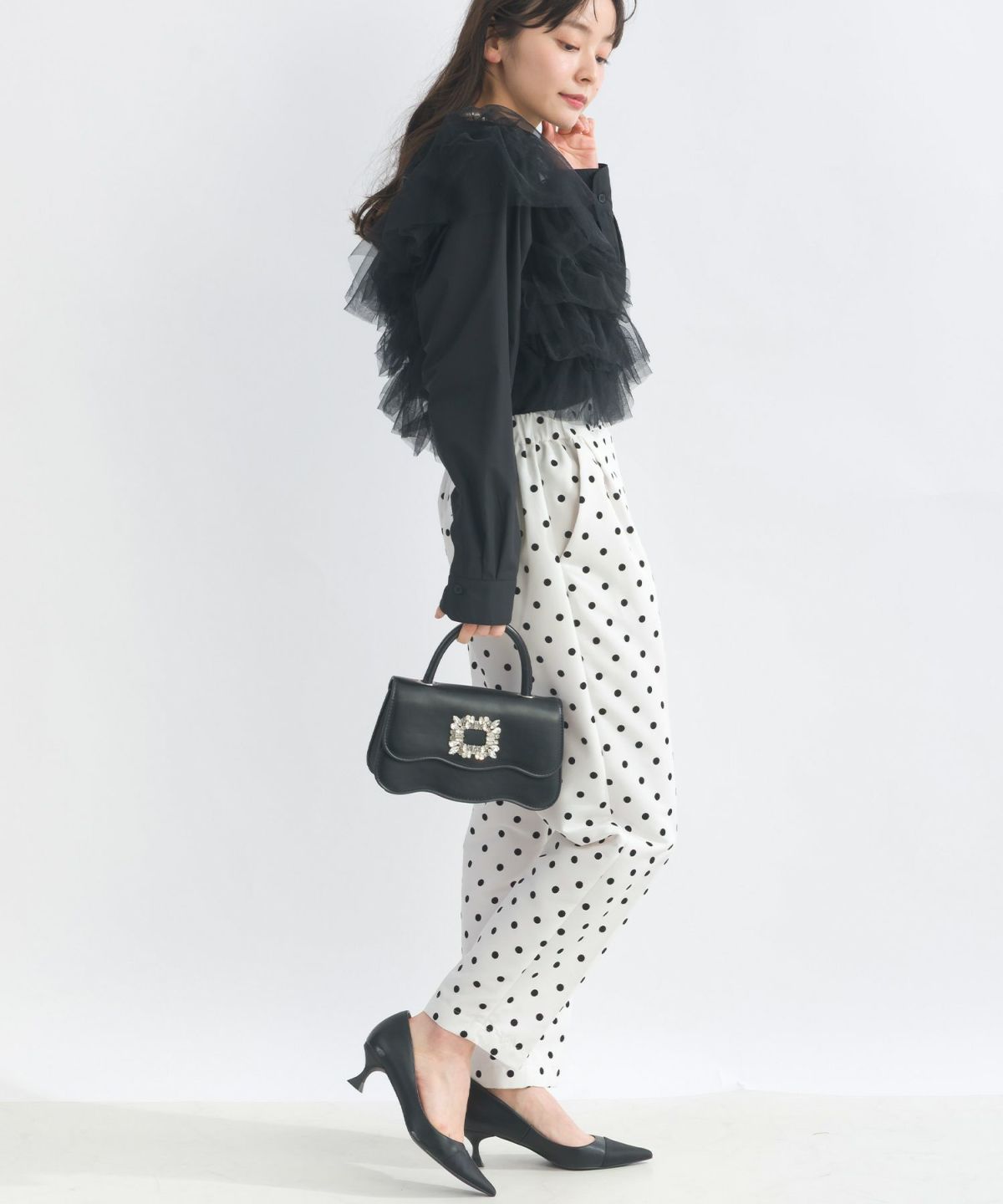 model：H153　着用サイズ：M　ブラック