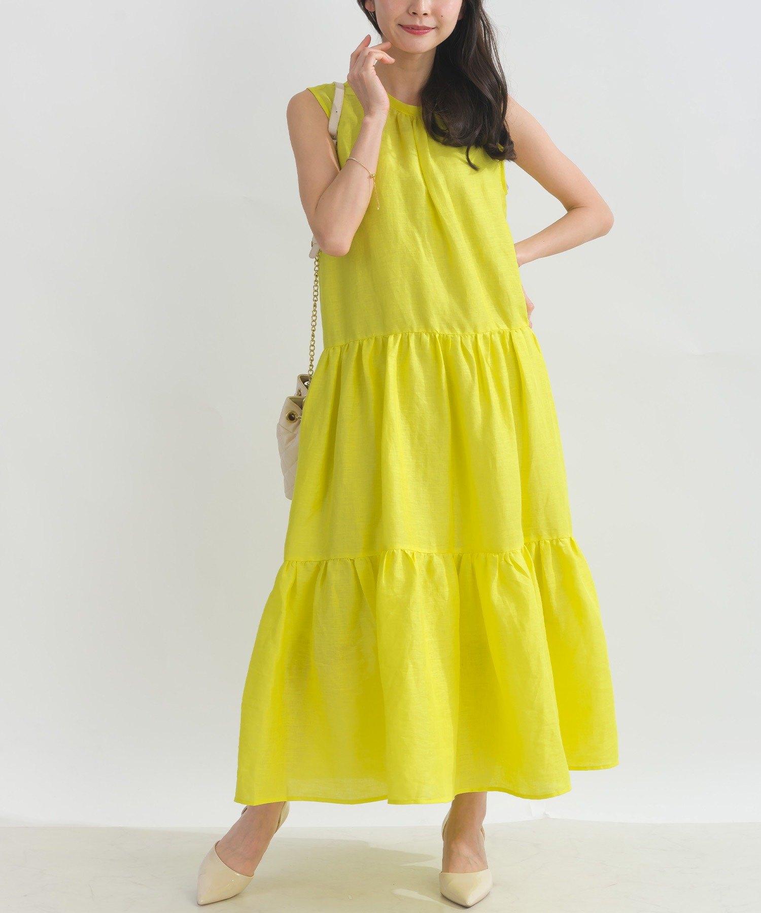 model：H153　着用サイズ：M　ピンク