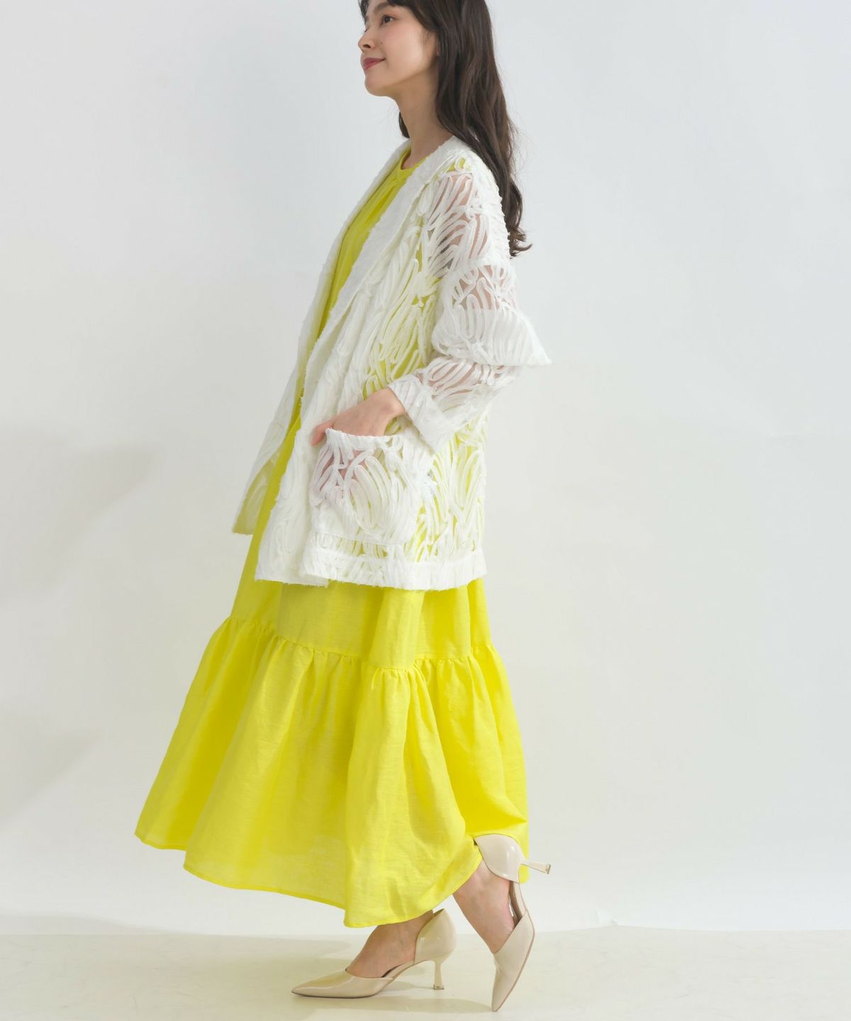 model：H153　着用サイズ：M　イエロー