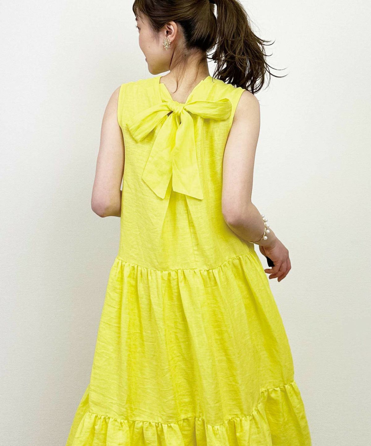 model：H164　着用サイズ：M　イエロー